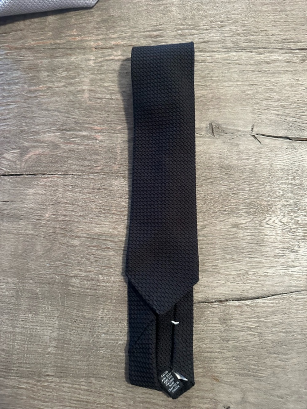 Heritage Black Textured Knit Tie